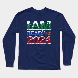 Frosty Resolutions: Ready for 2024 Long Sleeve T-Shirt